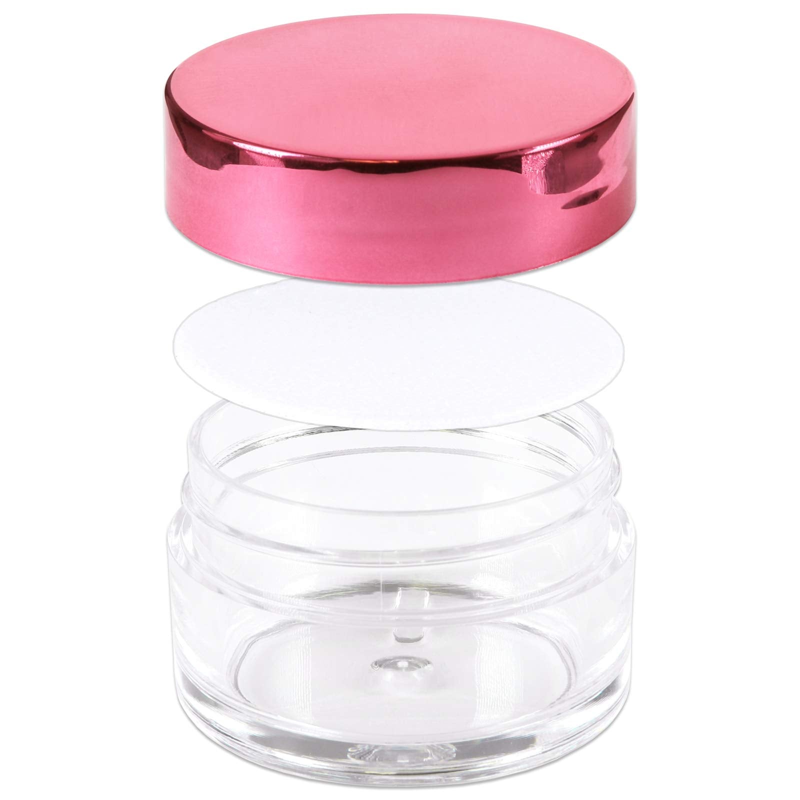 Beauticom 20G/20Ml Usa Acrylic Round Clear Jars With Lids For Lip Balms, Creams, Make Up, Cosmetics, Samples, Ointments And Othe